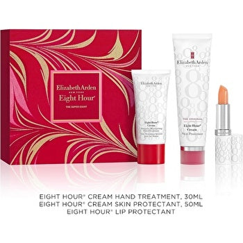 Elizabeth Arden Eight Hour Set Skin Protectant 50ml & Lip Protectant Stick Spf15 3.7g & Moisturizing Hand Treatment 30ml