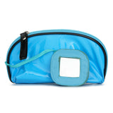 BAG  Blue Cosmetic Bag with Mirror #A