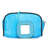 BAG  Blue Cosmetic Bag with Mirror #B