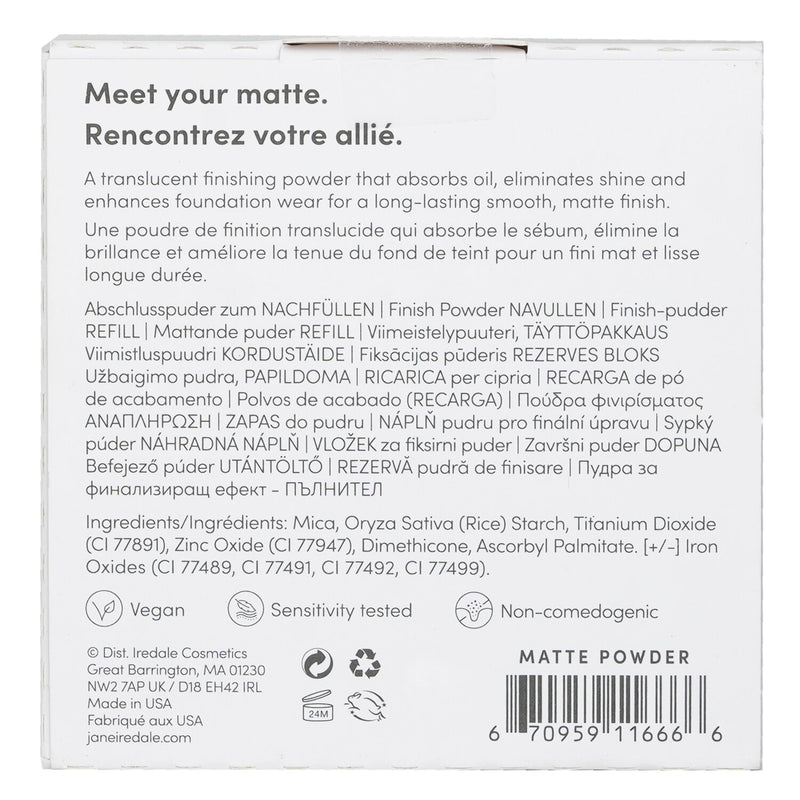 ジェーンアイルデール  ピュアマットフィニッシュパウダーリフィル   9.9g/0.35oz