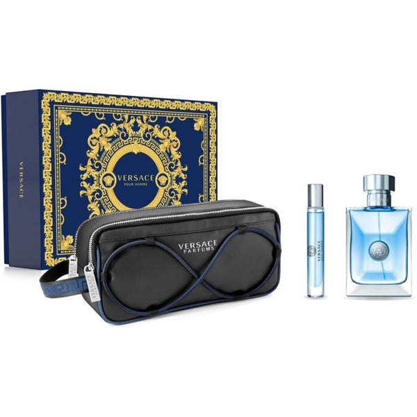 Versace Versace Pour Homme For Men - 3 Pc Gift Set Eau De Toilette Spray 0.34oz Eau De Toilette Spray Pouch 90ml/3.4oz