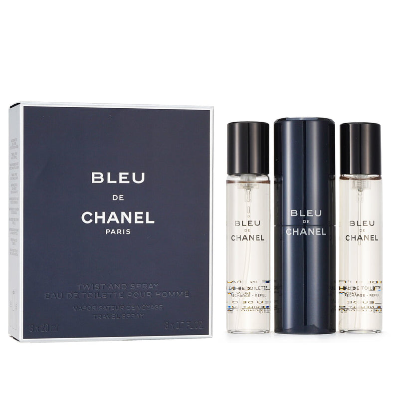 シャネル  ブルードゥシャネル EDT トラベル スプレー&レフィル 2本   3x20ml