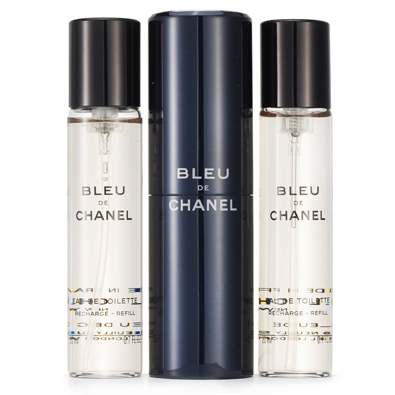 シャネル  ブルードゥシャネル EDT トラベル スプレー&レフィル 2本   3x20ml