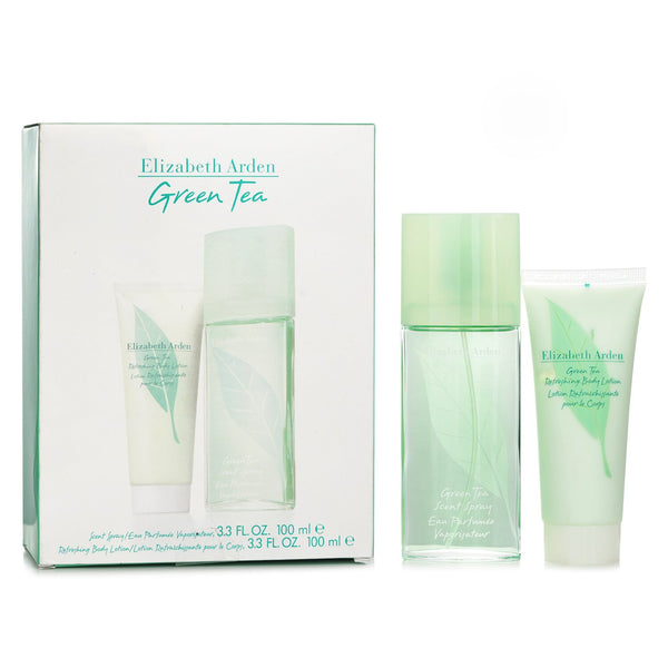 エリザベスアーデン  グリーンティー コフレ: オ パフメ スプレー 100ml + リフレッシング ボディローション 100ml   2pcs