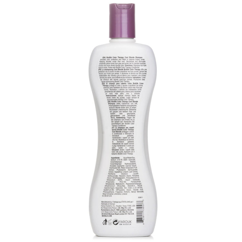 バイオシルク  カラーセラピー クールブロンド シャンプー   355ml/12oz
