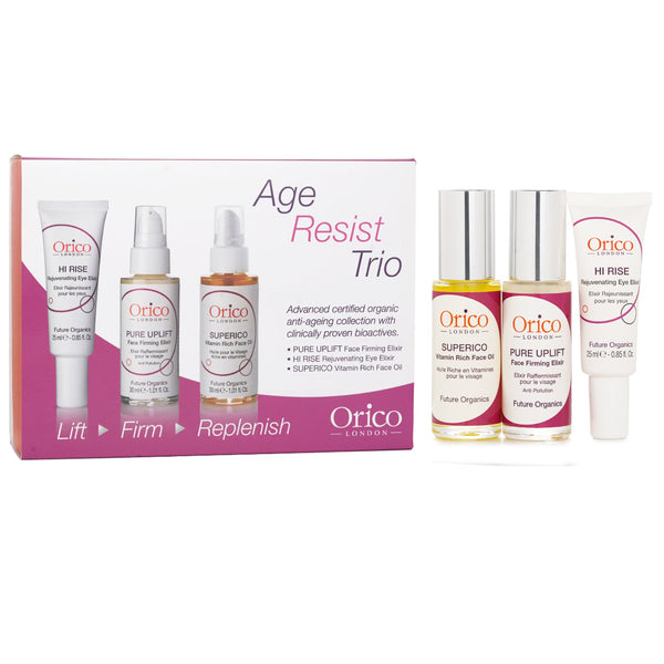 オリコ ロンドン  エイジレジスト トリオ: フェイスオイル 30ml/1.01oz + ファーミングエリクシール 30ml/1.01oz + アイエリクシール 25ml/0.85oz   3pcs