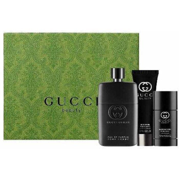 Gucci Guilty Pour Homme Eau De Parfum Spray 90ml/3oz & Deodorant Stick 75ml/2.5oz & Shower Gel 50ml/1.6oz