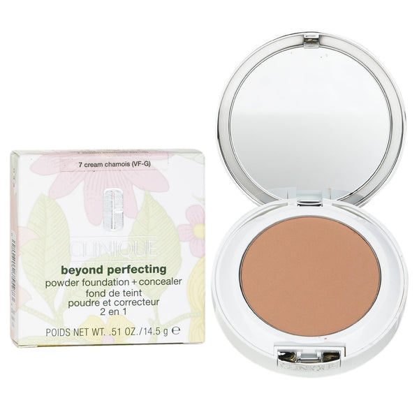 クリニーク  Beyond Perfecting Powder Foundation + Concealer - # 07 Cream Chamois (VF-G)   14.5g/0.51oz