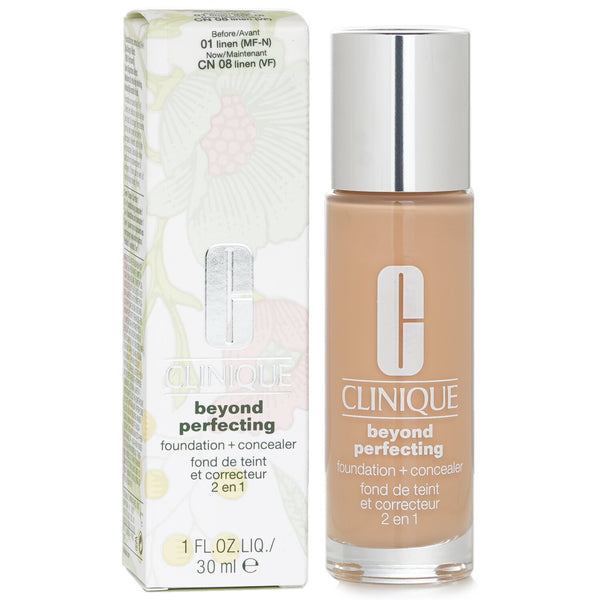 クリニーク  ビヨンド パーフェクティング ファンデーション & コンシーラー - # 01 Linen (VF-N)   30ml/1oz