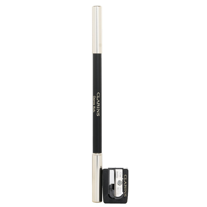 クラランス  ロング ラスティング アイ ペンシル ウィズ ブラシ - # 01 Carbon Black (With Sharpener)   1.05g/0.037oz