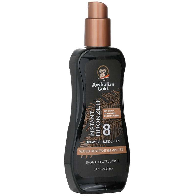 オーストラリアンゴールド  スプレー ゲル サンスクリーン ブロード スペクトラム SPF 8 ウイズ インスタント ブロンザー   237ml/8oz