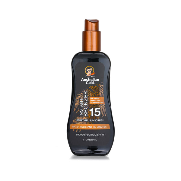 オーストラリアンゴールド  スプレー ゲル サンスクリーン ブロード スペクトラム SPF 15 ウイズ インスタント ブロンザー   237ml/8oz