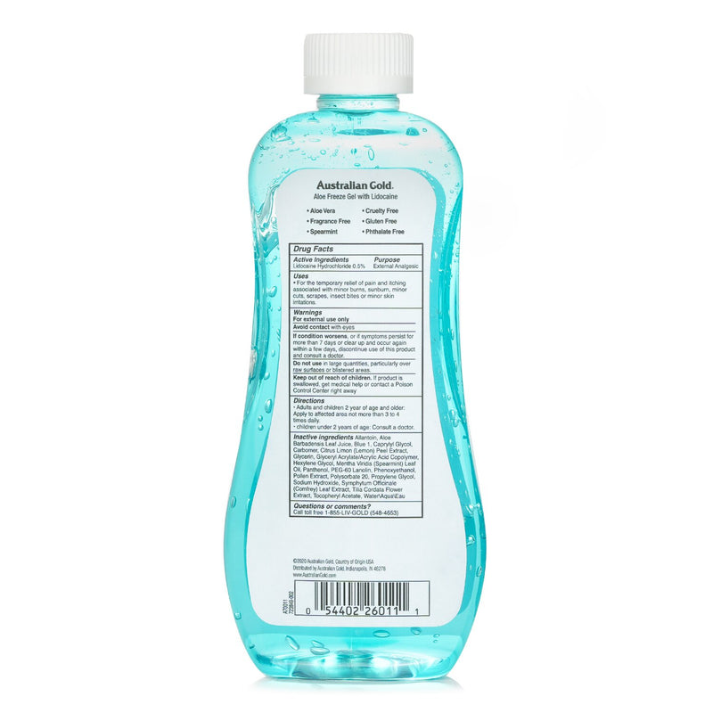 オーストラリアンゴールド  アロエ フリーズジェル with リドカイン   237ml/8oz