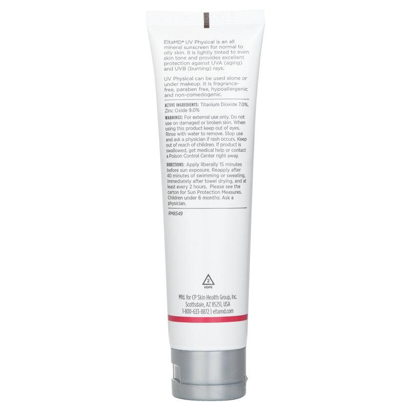 エルタMD  UV Physical Water-Resistant Facial Sunscreen SPF 41 (Tinted) - For Normal to Oily Skin   85g/3oz
