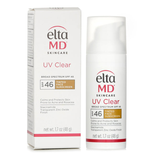 エルタMD  UV クリア フェイシャル サンスクリーン SPF 46 - For Skin Types Prone To Acne, Rosacea & Hyperpigmentation - Tinted   48g/1.7oz