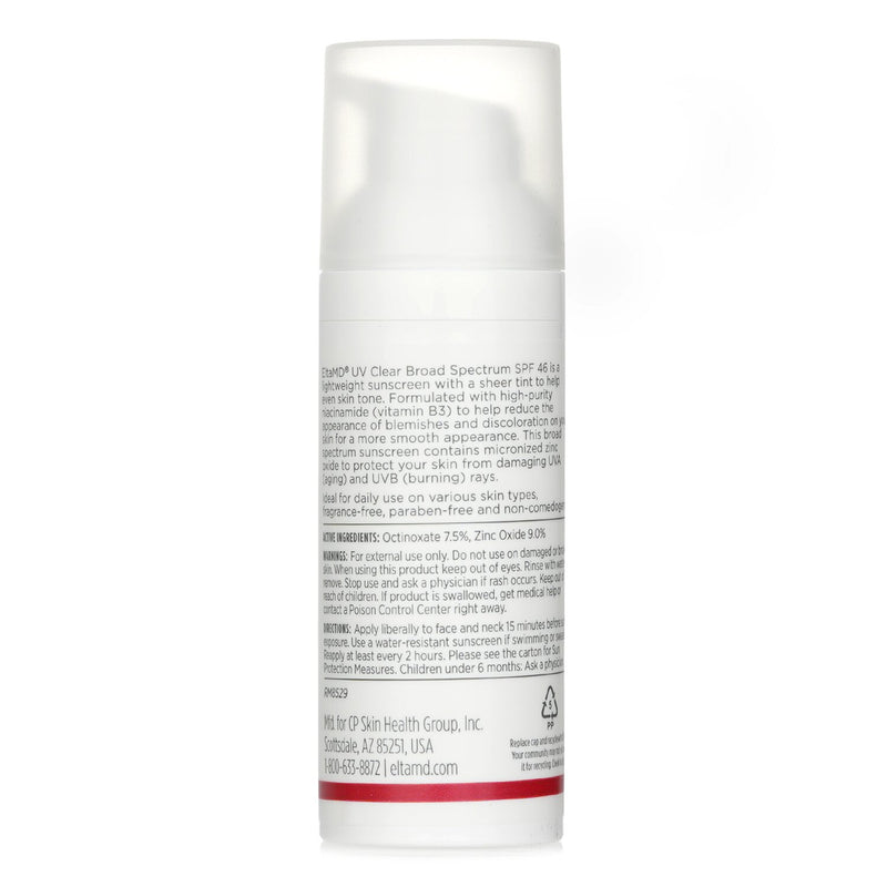 エルタMD  UV クリア フェイシャル サンスクリーン SPF 46 - For Skin Types Prone To Acne, Rosacea & Hyperpigmentation - Tinted   48g/1.7oz