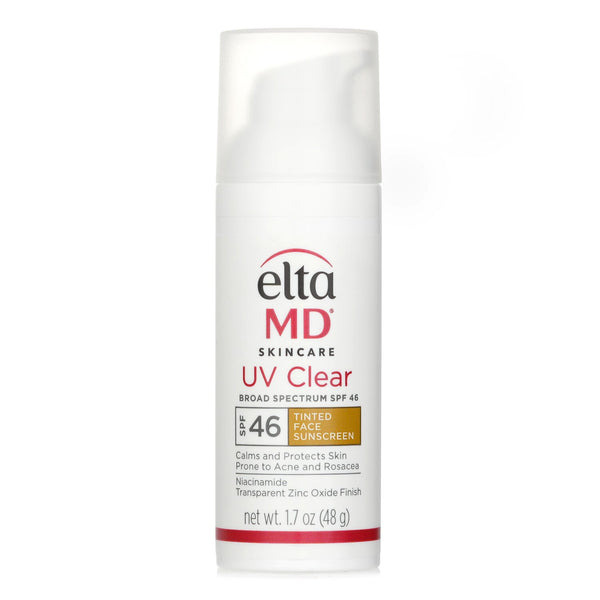 エルタMD  UV クリア フェイシャル サンスクリーン SPF 46 - For Skin Types Prone To Acne, Rosacea & Hyperpigmentation - Tinted   48g/1.7oz