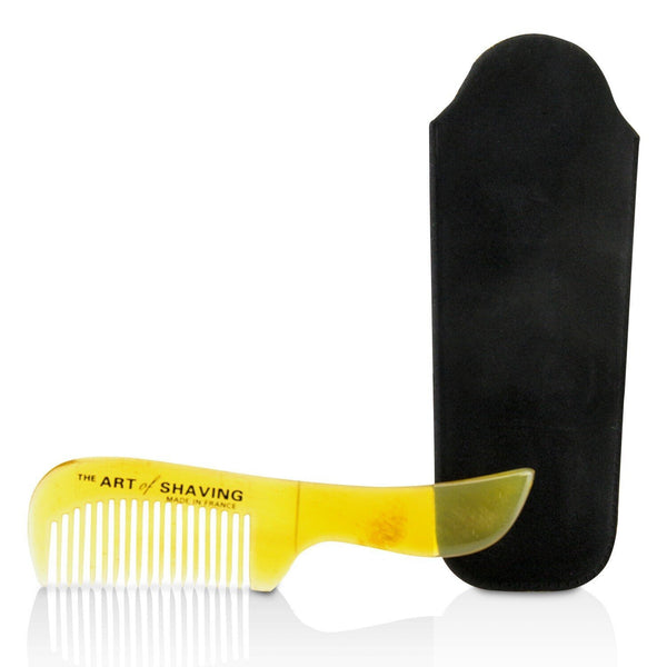 アートオブシェービング  Horn Mustache Comb - Black Suedine   1pc