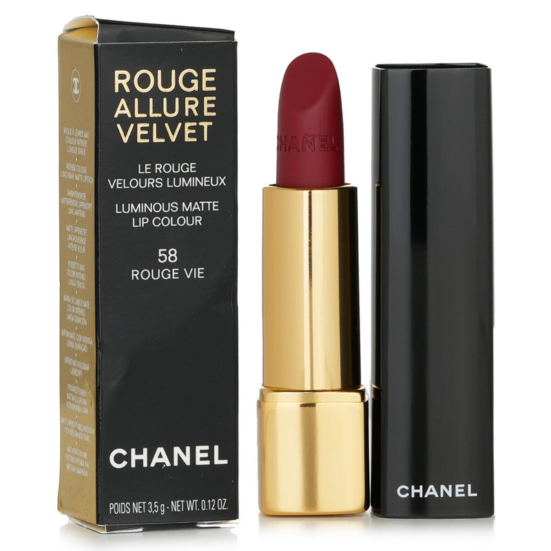 シャネル  ルージュ アリュール ヴェルヴェット - # 58 Rouge Vie   3.5g/0.12oz