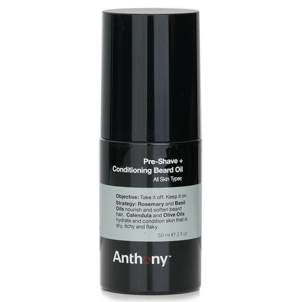 アンソニー  ロジスティックスフォーメン プレシェーブ+コンディショニングビアードオイル - 全ての肌質用   59ml/2oz