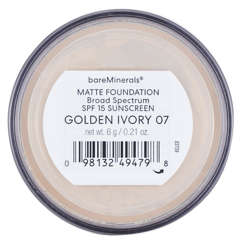 ベアミネラル  ベアミネラル マット ファンデーション ブロード スペクトラム SPF15 - Golden Ivory   6g/0.21oz
