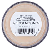 ベアミネラル  ベアミネラル マット ファンデーション ブロード スペクトラム SPF15 - Neutral Medium   6g/0.21oz
