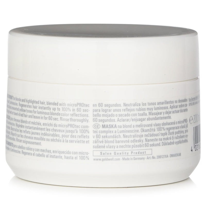 ゴールドウェル  デュアルセンス ブロンド&ハイライト 60SEC トリートメント (ブロンドヘア用)   200ml/6.8oz