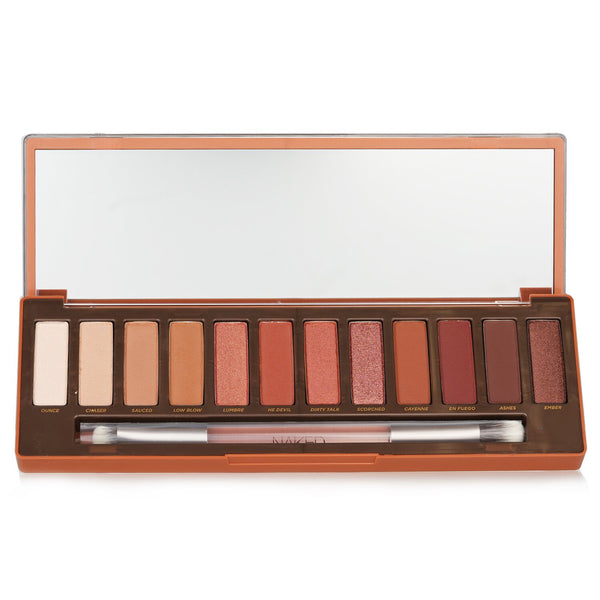 アーバンディケイ  ネイキッド ヒート パレット: 12x Eyeshadow, 1x Doubled Ended Blending / Detailed Crease Brush