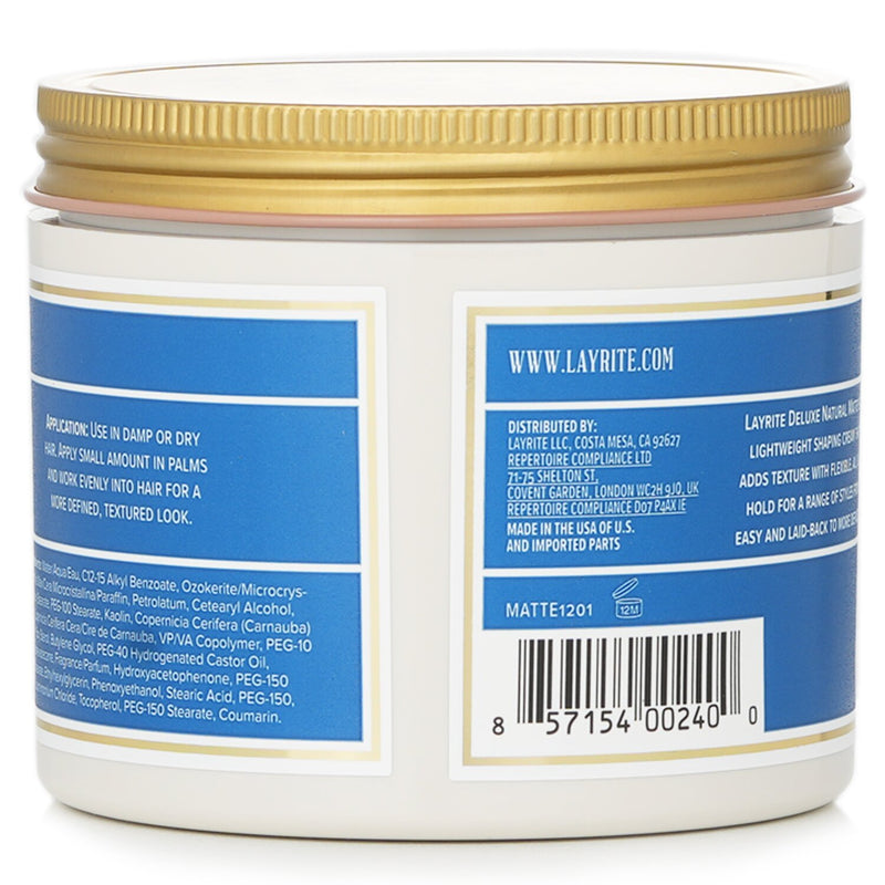 レイライト  ナチュラルマットクリーム (ミディアムホールド、マット仕上げ、水で洗い流せます)   297g/10.5oz