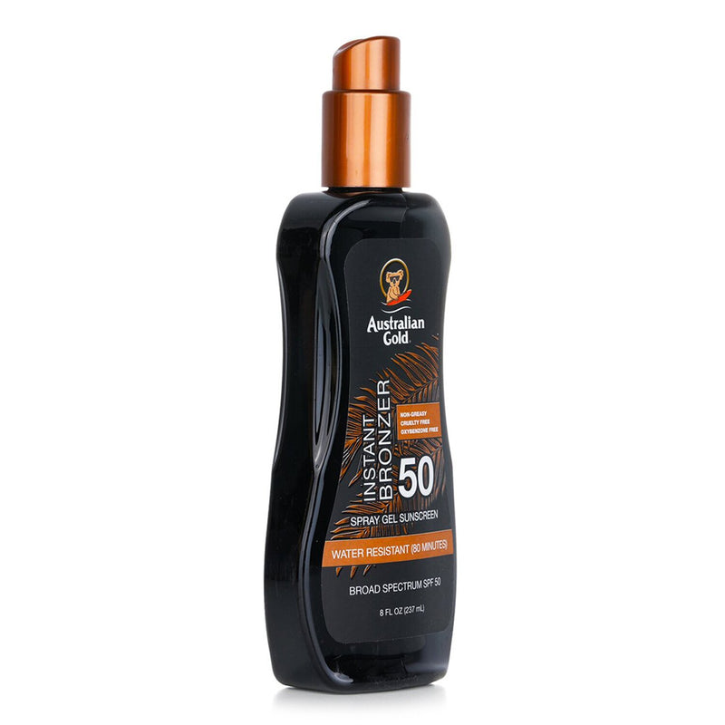 オーストラリアンゴールド  スプレー ゲル サンスクリーン ブロード スペクトラム SPF 50 ウイズ インスタント ブロンザー - #1 Fragrance   237ml/8oz