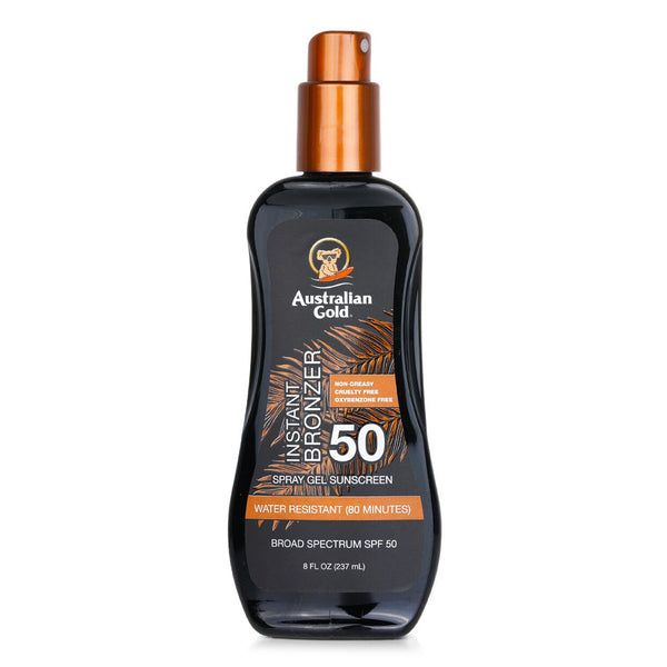 オーストラリアンゴールド  スプレー ゲル サンスクリーン ブロード スペクトラム SPF 50 ウイズ インスタント ブロンザー - #1 Fragrance   237ml/8oz