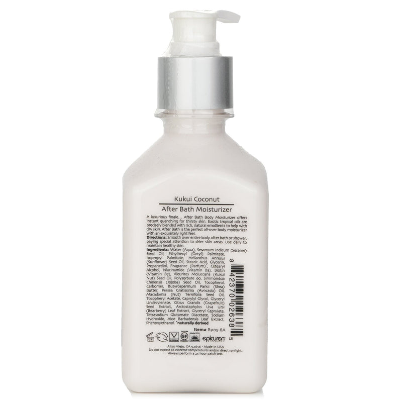 エピキュレン  アフター バス モイスチャライザー - ククイ ココナッツ   250ml/8oz