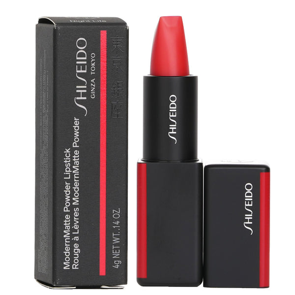 資生堂  モダンマット パウダー リップスティック - # 510 Night Life (Orange Red)   4g/0.14oz