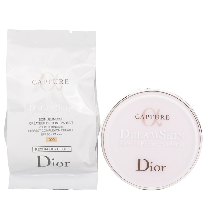 ディオール  キャプチャ ドリームスキン モイスト & パーフェクト クッション SPF 50 ウィズ エクストラ レフィル - # 020 (Light Beige)   2x15g/0.5oz