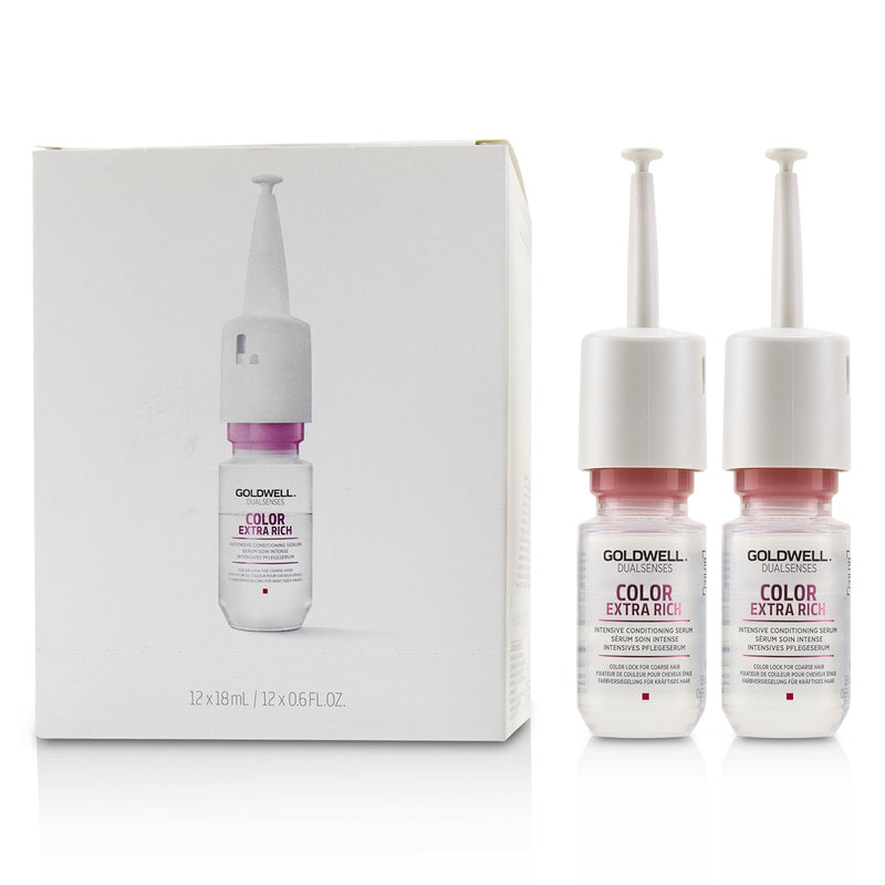 ゴールドウェル  デュアル センス カラー エキストラ リッチ インテンシブ コンディショニング セラム (カラー ロック For コォース ヘア)   12x18ml/0.6oz