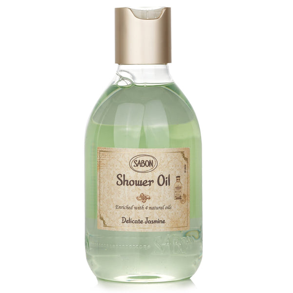 サボン  シャワーオイル - デリケート・ジャスミン (プラスチックボトル)   300ml/10.1oz