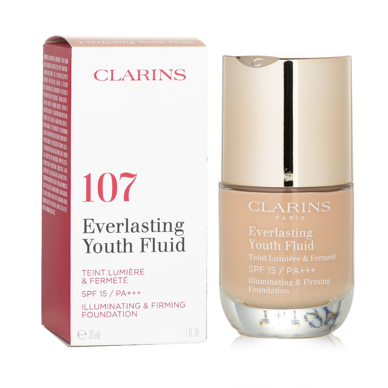 クラランス  エヴァーラスティング ユース フルイド イルミネイティング & ファーミング ファンデーション SPF 15 - # 107 Beige   30ml/1oz