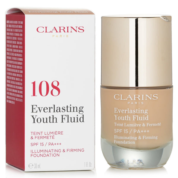 クラランス  エヴァーラスティング ユース フルイド イルミネイティング & ファーミング ファンデーション SPF 15 - # 108 Sand   30ml/1oz