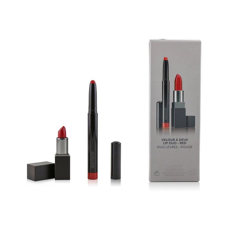 ローラ メルシエ  ヴェロア ドゥ リップ デュオ (2x リップスティック) - Red   2pcs