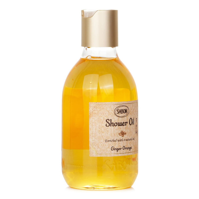 サボン  シャワーオイル - ジンジャー・オレンジ (プラスチックボトル)   300ml/10.5oz