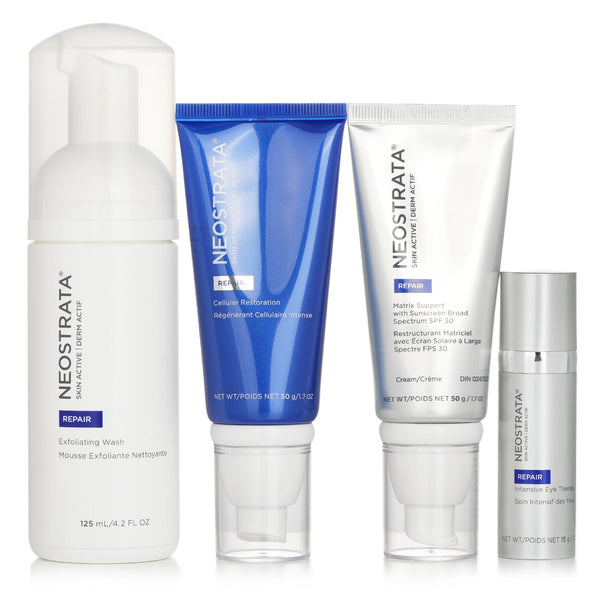 ネオストラータ  スキン アクティブ リペア キット: エクスフォリエイティング ウォッシュ + マトリックス サポート SPF30 + セルラー リストア + インテンシブ アイ セラピー   4pcs