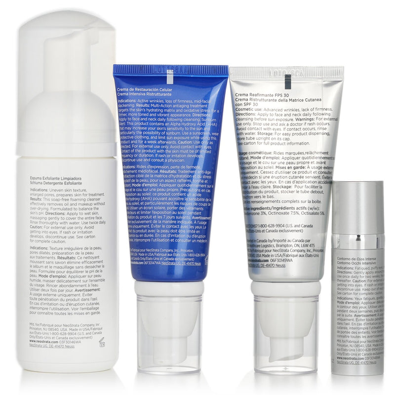 ネオストラータ  スキン アクティブ リペア キット: エクスフォリエイティング ウォッシュ + マトリックス サポート SPF30 + セルラー リストア + インテンシブ アイ セラピー   4pcs