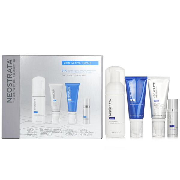 ネオストラータ  スキン アクティブ リペア キット: エクスフォリエイティング ウォッシュ + マトリックス サポート SPF30 + セルラー リストア + インテンシブ アイ セラピー   4pcs