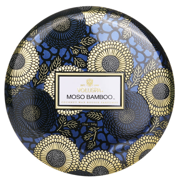 ボルスパ  3 Wick Decorative Tin Candle - Moso Bamboo   340g/12oz