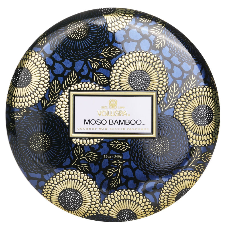 ボルスパ  3 Wick Decorative Tin Candle - Moso Bamboo   340g/12oz