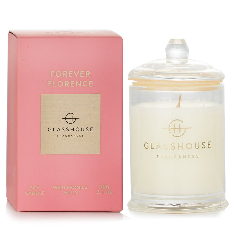 グラスハウス  Triple Scented Soy Candle - Forever Florence (Wild Peonies & Lily)   60g/2.1oz