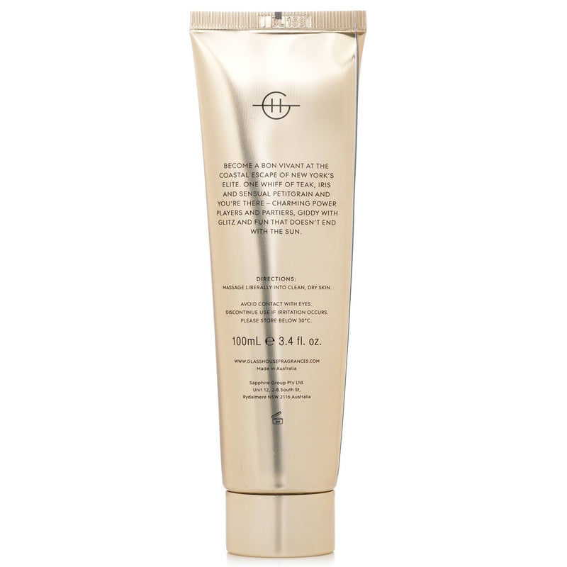 グラスハウス  Hand Cream - The Hamptons (Teak & Petitgrain)   100ml/3.4oz