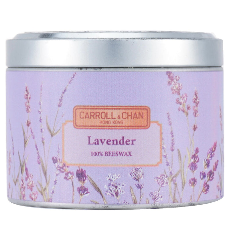 キャンドル・キャロル&チャン  100% Beeswax Tin Candle - Lavender   (8x6) cm