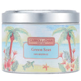 キャンドル・キャロル&チャン  100% Beeswax Tin Candle - Green Seas   (8x6) cm