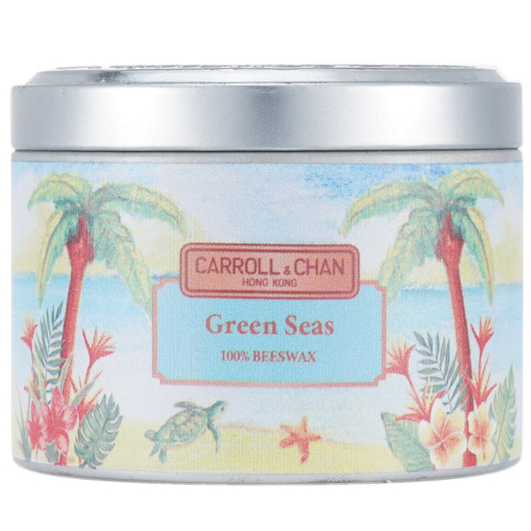 キャンドル・キャロル&チャン  100% Beeswax Tin Candle - Green Seas   (8x6) cm